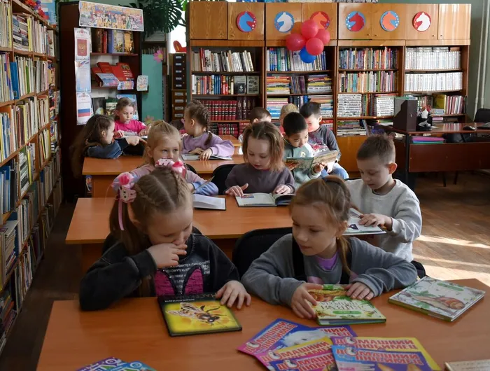 в читальном зале